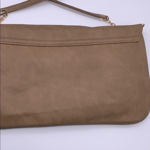 SuiteBlanco Crossbody Purse Tan Chevron Studded - Picture 15 of 16